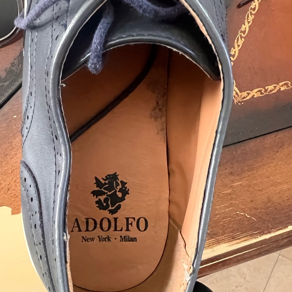 Adolfo Blue Oxfords Elegant Formal Shoes